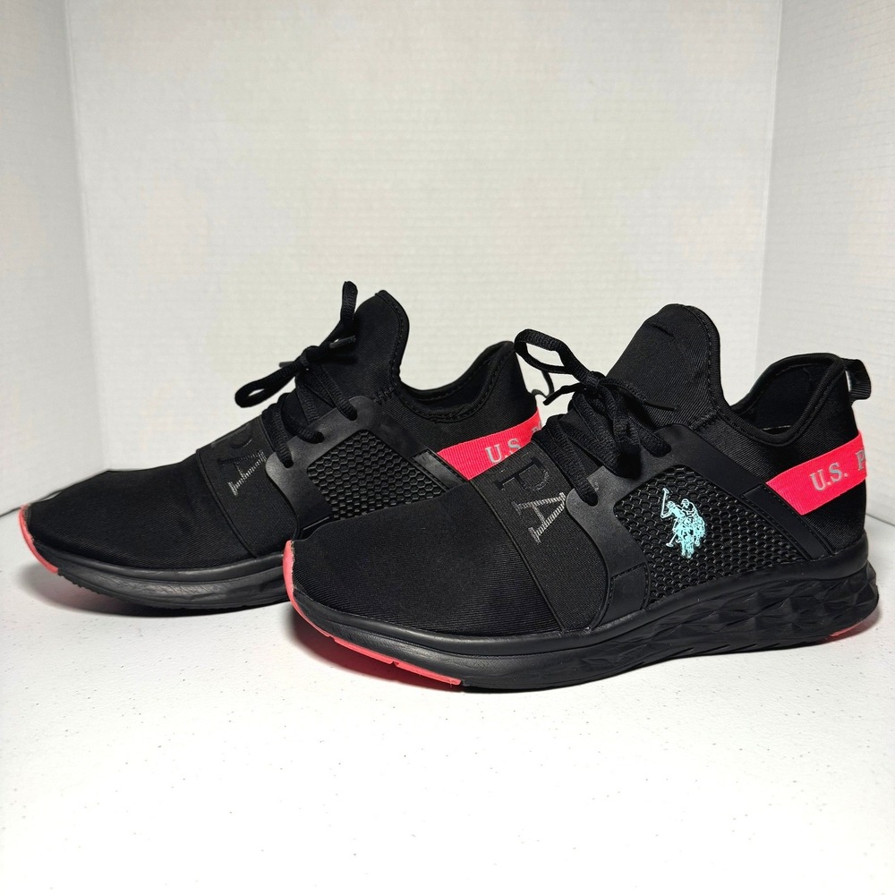U.S. Polo Assn Blink-L Sneakers Womens 8.5 Black Pink Athletic Running Shoes - Picture 4 of 9